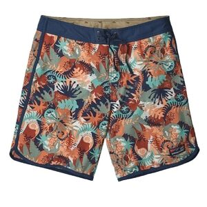 Patagonia Scallop Hem Stretch Wavefarer Boardshorts - Floral - Size 32x7